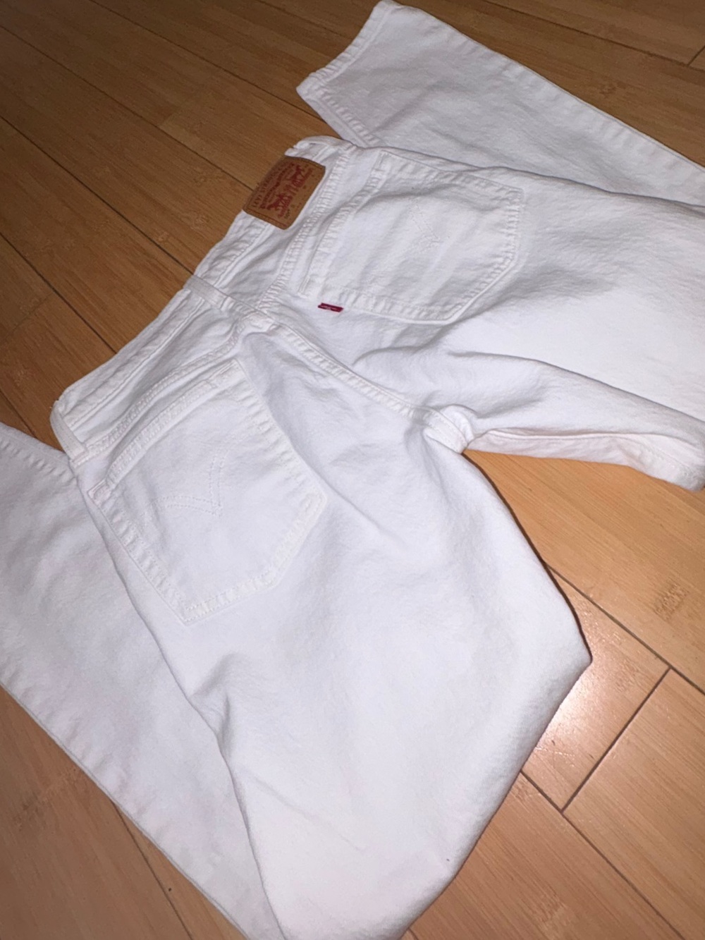 LEVI'S Classic Mid Rise Skinny White Denim Jeans Women's Size 26, Like New!